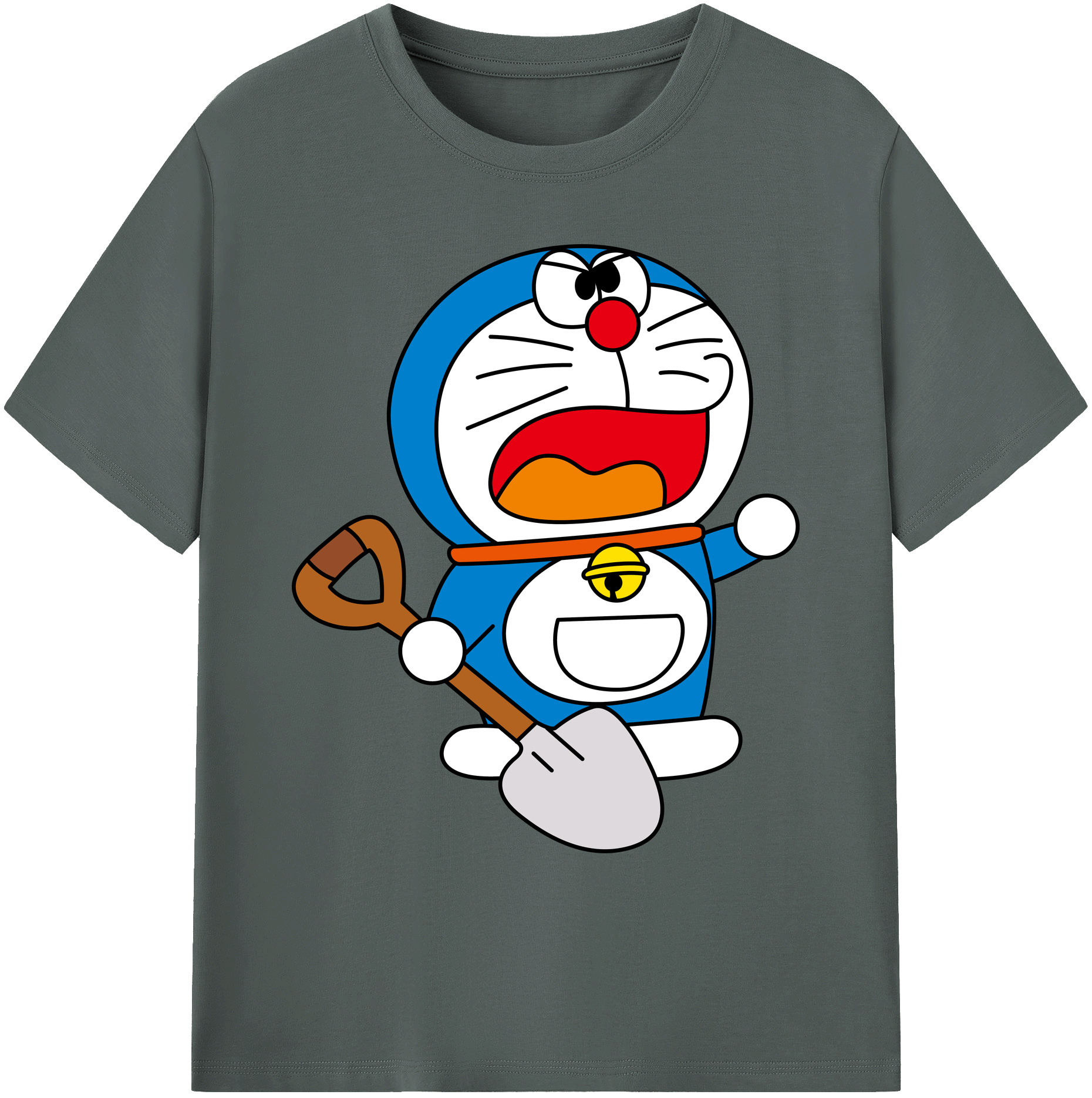（画像用） ドラえもん Doraemon 綿100％ メンズ半袖Tシャツ｜肌触りやわらか＆通気性